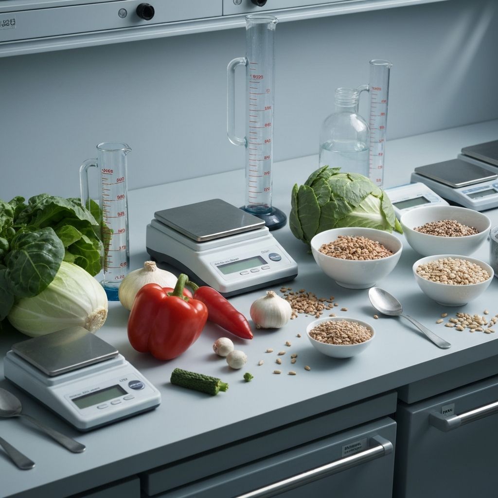 Plant-based nutritional elements in scientific arrangement
